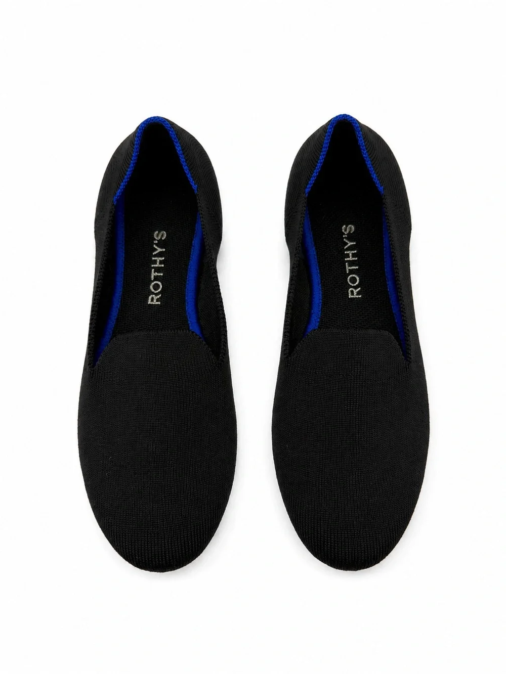 Rothy's The Loafer Black Flats Size 7.5 Womens Classic Knit
